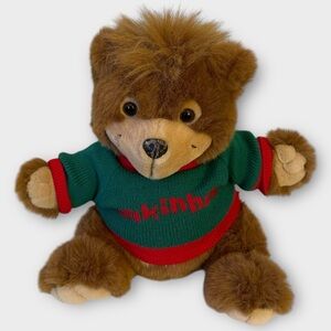 Vintage Eaton's Punkinhead Plush Bear Green Red Sweater & Secret Pouch 1…
